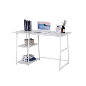 BukkitBow - Bureau met 2 Planken Opbergruimte - Spaanplaat Tafelblad - Metalen Frame - 120x60cm Werkstation