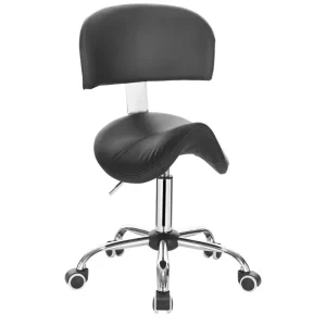 BukkitBow - Faux Lederen Zadelkruk - In Hoogte Verstelbare Draaistoel - Ergonomisch Ontwerp - Stabiele en Duurzame Constructie